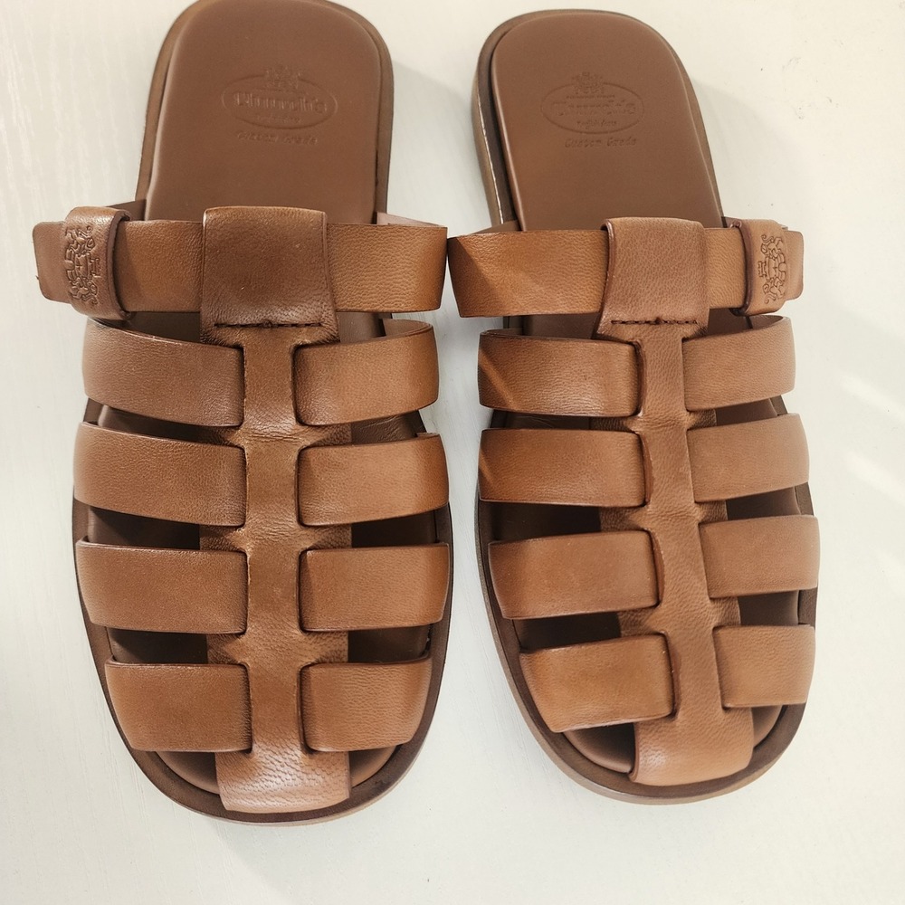 Church's Olivia Leather Fisherman Slide Sandals Brown EU 36.5 Italy summer‎ - Picture 12 of 13